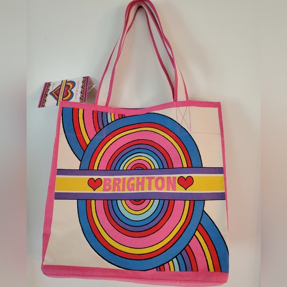 NWT Brighton Rainbow Bright Canvas Tote - Picture 2 of 9